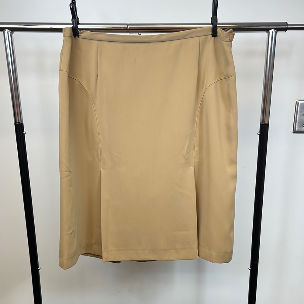 Harve Benard Holtzman Woman Basic Classic Tan Pencil Skirt with Side Zip 18W